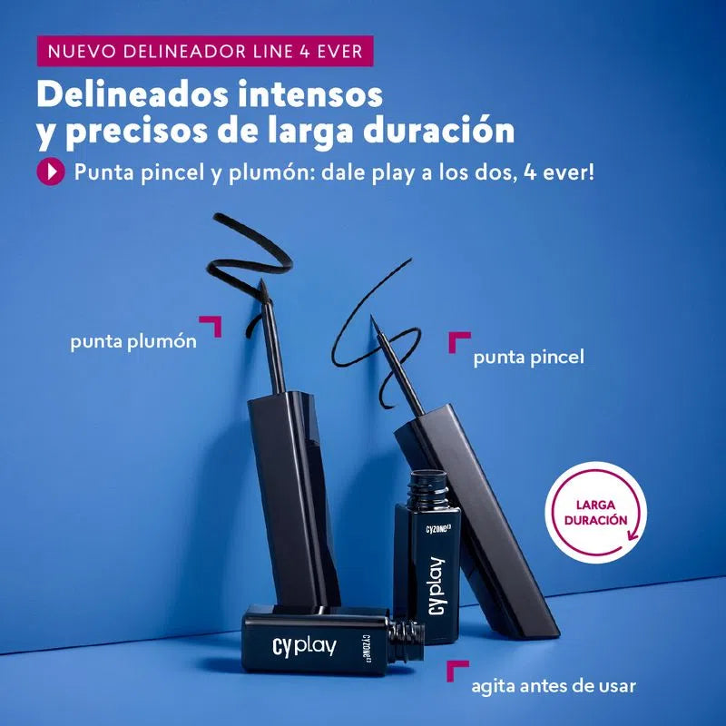 Delineador Plumón y pincel Line 4 Ever CyPlay