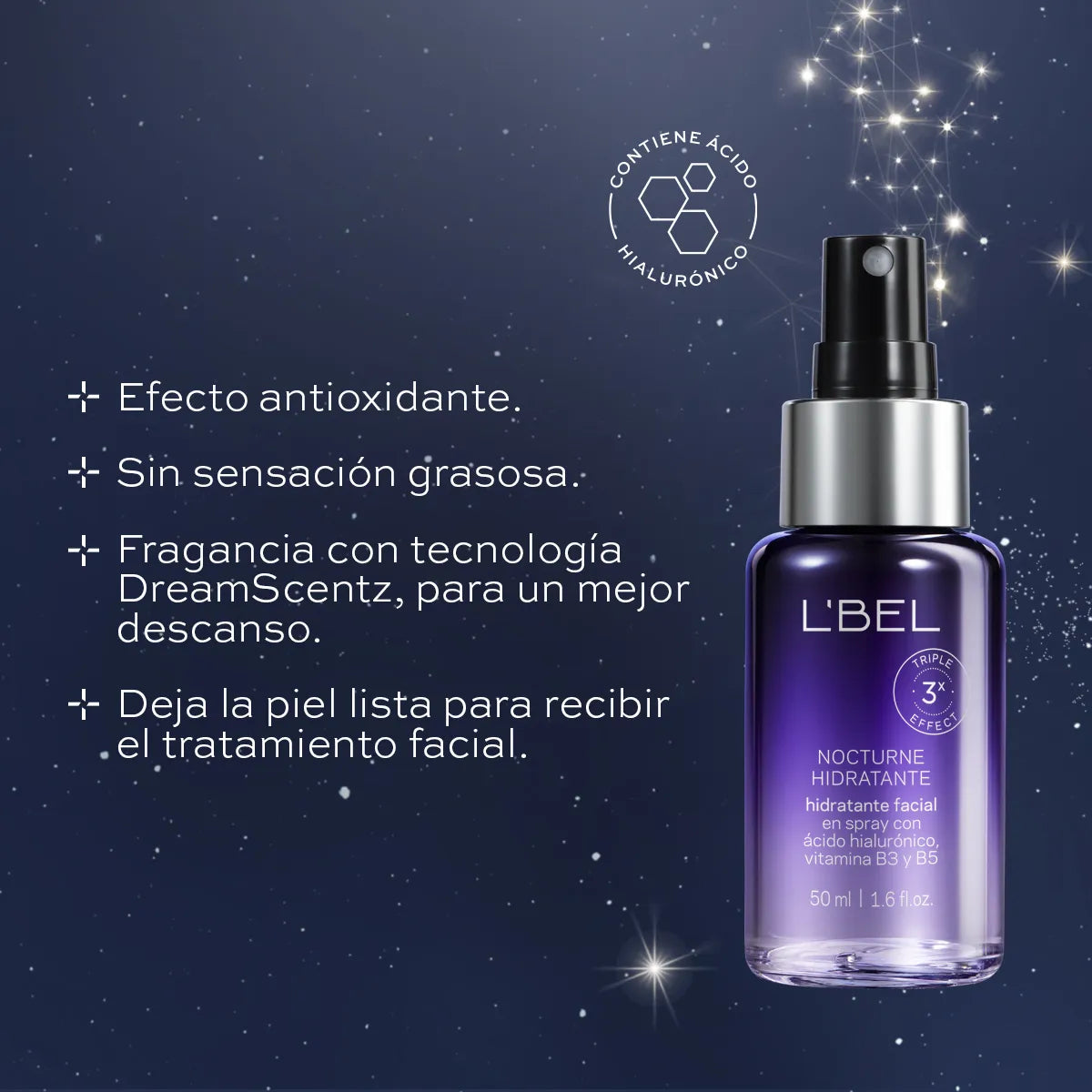 Nocturne Hidratante Facial en spray 50 ml