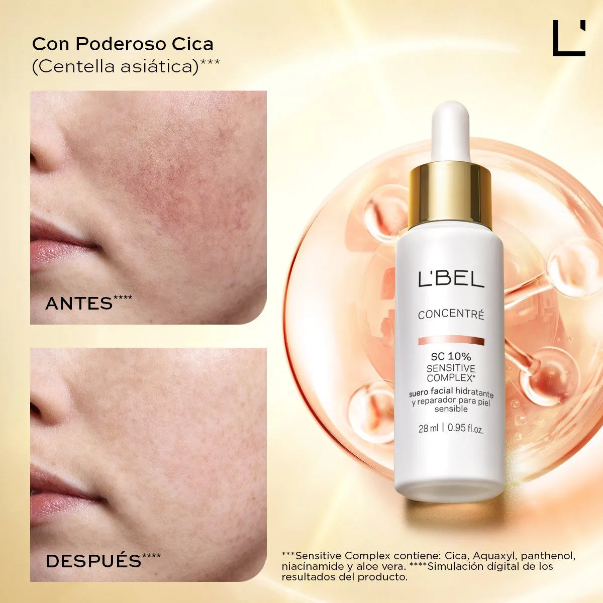 Concentré Suero Facial Reparación Piel Sensible 28ml.