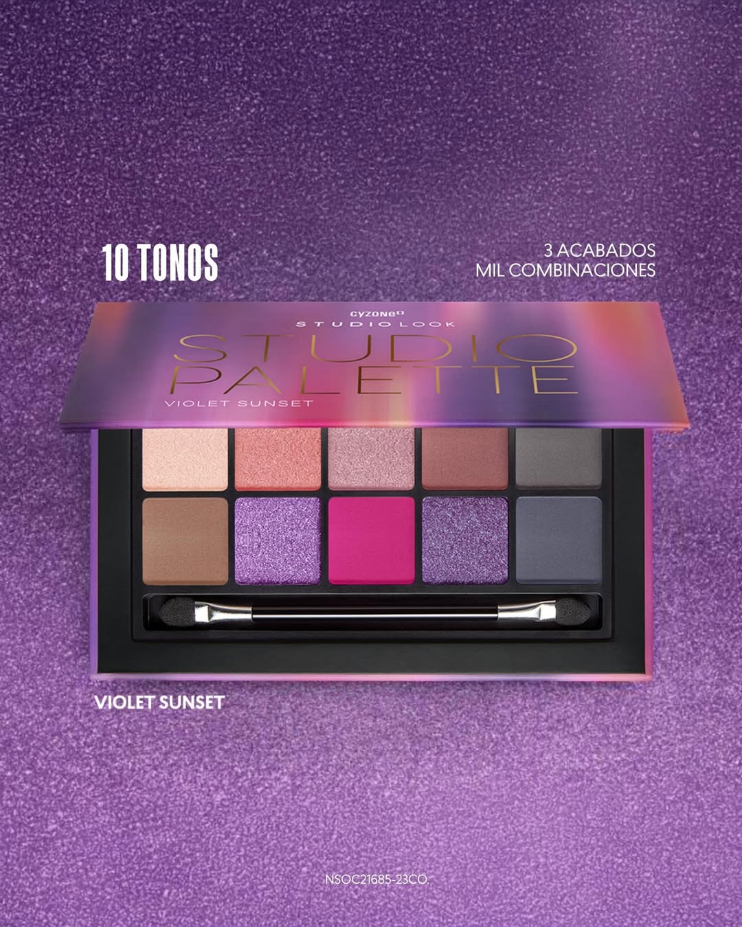 Studio Look Paleta de Sombras Violet Sunset – Cyzone