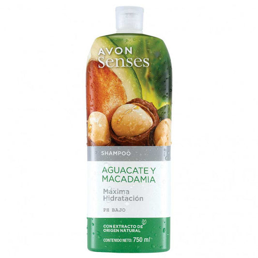 Avon Senses Shampoo Aguacate y Macadamia Máxima Hidratación